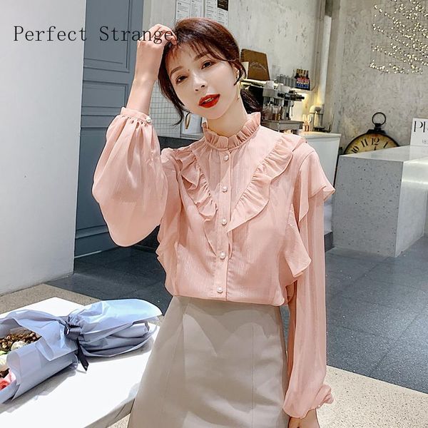 2021 autumn new arrival stand collar long sleeve women chiffon blouse high quality, White
2021 autumn new arrival stand collar long sleeve women chiffon blouse high quality, White