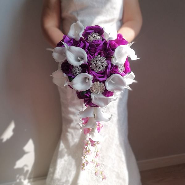 dropshipping purple bride hand flowers calla with silk fabric rose cascading wedding bouquet bouquets de mariage ramos de novia
dropshipping purple bride hand flowers calla with silk fabric rose cascading wedding bouquet bouquets de mariage ramos de novia