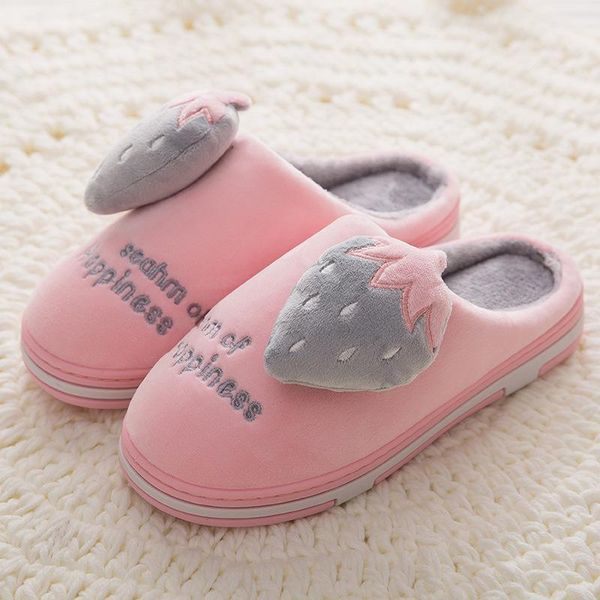 slippers winter women home lovely strawberry fashion warm shoe woman slip on flat female slides black pink plus size35-46
slippers winter women home lovely strawberry fashion warm shoe woman slip on flat female slides black pink plus size35-46