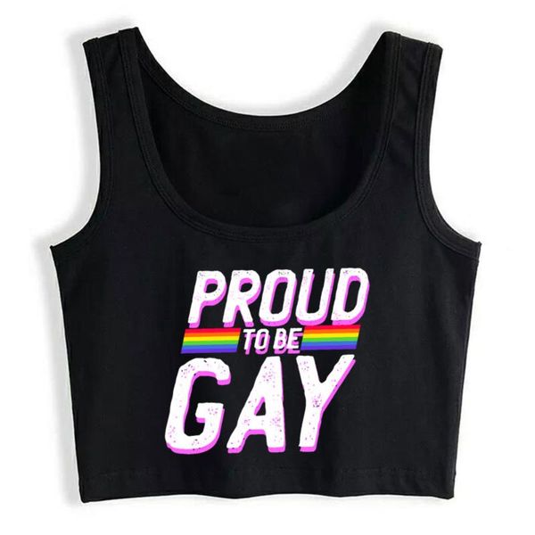 women's tanks & camis crop sport proud to be gay kawaii black print tank women, White
women's tanks & camis crop sport proud to be gay kawaii black print tank women, White