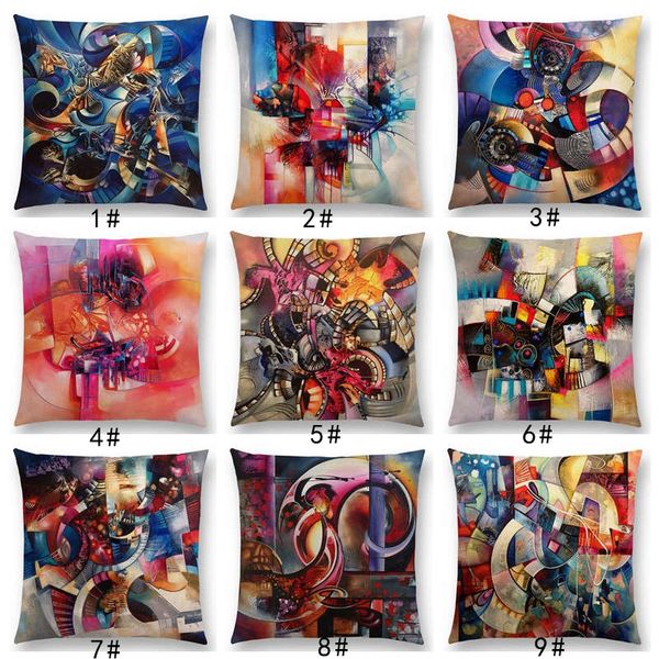 new abstract style emotion pattern fantasy seasons cushion cover pillow case