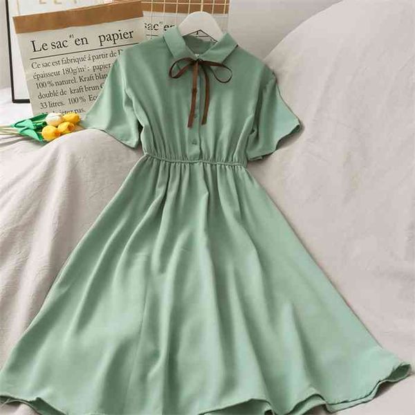 dress women chiffon bow solid high waist turn-down collar preppy style kawaii ulzzang popular temperament girls summer holiday, Black;gray
dress women chiffon bow solid high waist turn-down collar preppy style kawaii ulzzang popular temperament girls summer holiday, Black;gray