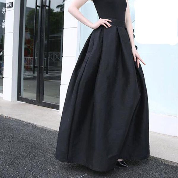 skirts black long women elastic high waist casual style a-line floor length vintage formal party maxi skirt
skirts black long women elastic high waist casual style a-line floor length vintage formal party maxi skirt