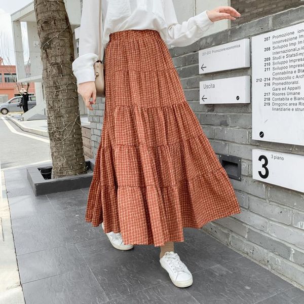skirts plaid skirt mid length women's autumn long to ankle high waist a-line swing super drop feeling chiffon cake, Black
skirts plaid skirt mid length women's autumn long to ankle high waist a-line swing super drop feeling chiffon cake, Black