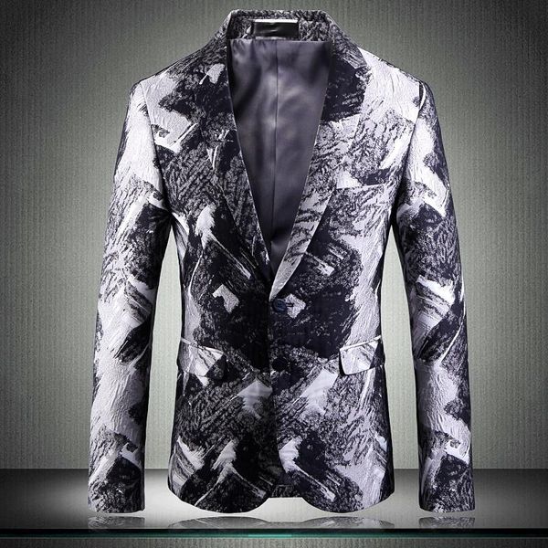 men's suits & blazers blazer male british fashion urban style plus size youth slim black pattern party prom tuxedos mens jacket, White;black
men's suits & blazers blazer male british fashion urban style plus size youth slim black pattern party prom tuxedos mens jacket, White;black