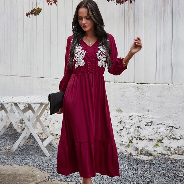 new boho embroidery maxi dresses for women 2021 spring summer v-neck long sleeve casual beach dress vestido de mujer a2c0, Black;gray
new boho embroidery maxi dresses for women 2021 spring summer v-neck long sleeve casual beach dress vestido de mujer a2c0, Black;gray