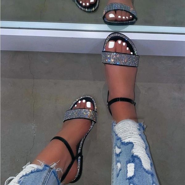 sandals 2021 rhinestone bright diamond women bling slippers casual outdoor travel flat beach shoes summer, Black
sandals 2021 rhinestone bright diamond women bling slippers casual outdoor travel flat beach shoes summer, Black