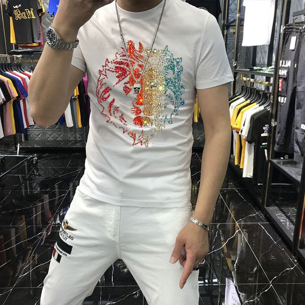 men's t-shirts 2021 great luxury lion standard diamond design 100% male cotton will see short sleeve shirt wsyb, White;black
men's t-shirts 2021 great luxury lion standard diamond design 100% male cotton will see short sleeve shirt wsyb, White;black