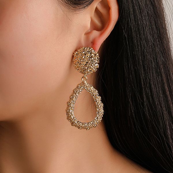 exaggerated jewelry alloy electroplating water drop earrings fashion personality pendant, Silver
exaggerated jewelry alloy electroplating water drop earrings fashion personality pendant, Silver