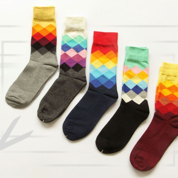 fashion happy socks men stockings british style plaid socks gradient color women's underwear personality cotton socks size 6 color, Black
fashion happy socks men stockings british style plaid socks gradient color women's underwear personality cotton socks size 6 color, Black