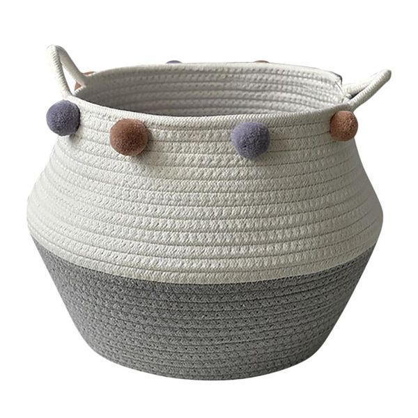 storage baskets woven cotton rope hamper, for dirty clothes, toys, blanket in bedroom, living room and nursery
storage baskets woven cotton rope hamper, for dirty clothes, toys, blanket in bedroom, living room and nursery