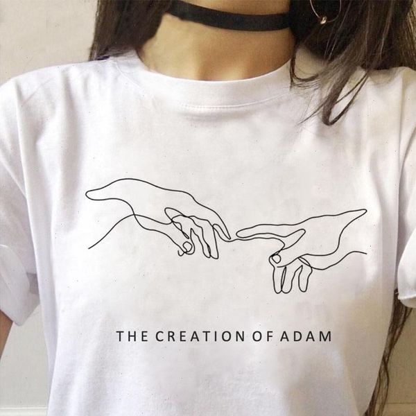 fashion women tshirt michelangelo hands print t shirt harajuku ullzang female tee shirts cute graphic t shirt femme, White
fashion women tshirt michelangelo hands print t shirt harajuku ullzang female tee shirts cute graphic t shirt femme, White