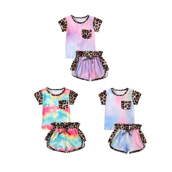 2-6years baby leopard print clothes set tie-dye short sleeve o-neck t-shirt + elastic waist shorts for summer, White
2-6years baby leopard print clothes set tie-dye short sleeve o-neck t-shirt + elastic waist shorts for summer, White