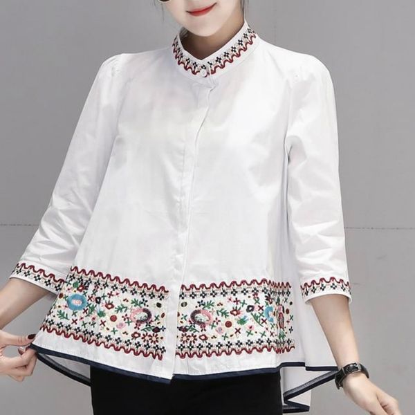 womens and blouses stand collar blouse women casual floral embroidery white blouse shirt women clothes blusas c718 210602
womens and blouses stand collar blouse women casual floral embroidery white blouse shirt women clothes blusas c718 210602