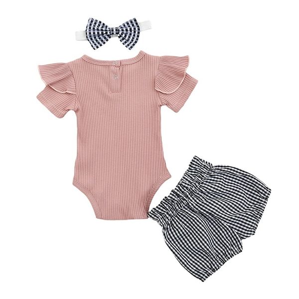 3pcs infant newborn baby girl clothes knitted solid color romper stripe plaid pants headband summer outfits set 210312, Red;black
3pcs infant newborn baby girl clothes knitted solid color romper stripe plaid pants headband summer outfits set 210312, Red;black
