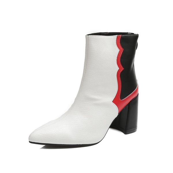 boots color match motorcycle women white pu leather autumn winter chunky high heels block shoes woman booties, Black
boots color match motorcycle women white pu leather autumn winter chunky high heels block shoes woman booties, Black