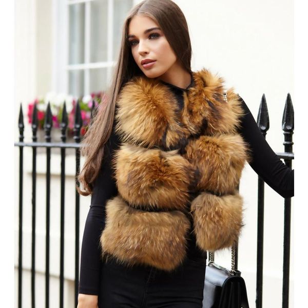 women's fur & faux harppihop real raccoon women winter short vest thick model fast, Black
women's fur & faux harppihop real raccoon women winter short vest thick model fast, Black