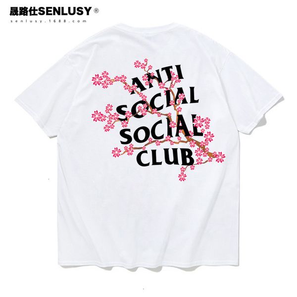 men's t-shirts digner 2021 summer short anti social club cherry blossom t-shirt and wo cotton loose half sve, White;black
men's t-shirts digner 2021 summer short anti social club cherry blossom t-shirt and wo cotton loose half sve, White;black