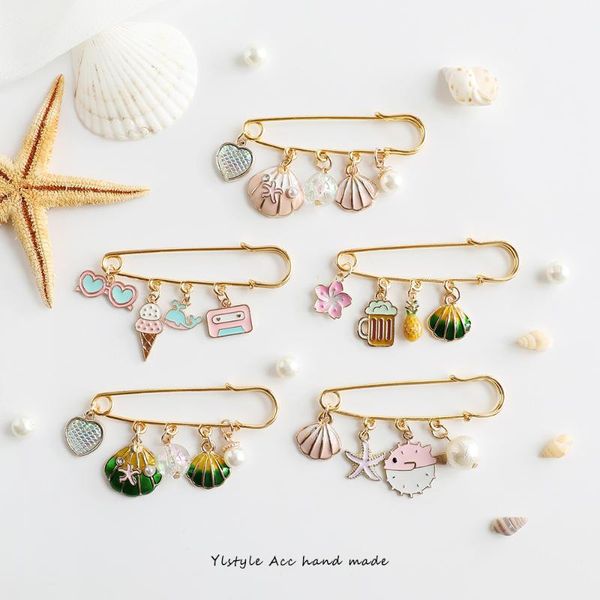 pins, brooches creative summer pufferfish coconut shell glasses brooch anti-glare pin badge bag couple shirt coat decoration accessories, Gray
pins, brooches creative summer pufferfish coconut shell glasses brooch anti-glare pin badge bag couple shirt coat decoration accessories, Gray
