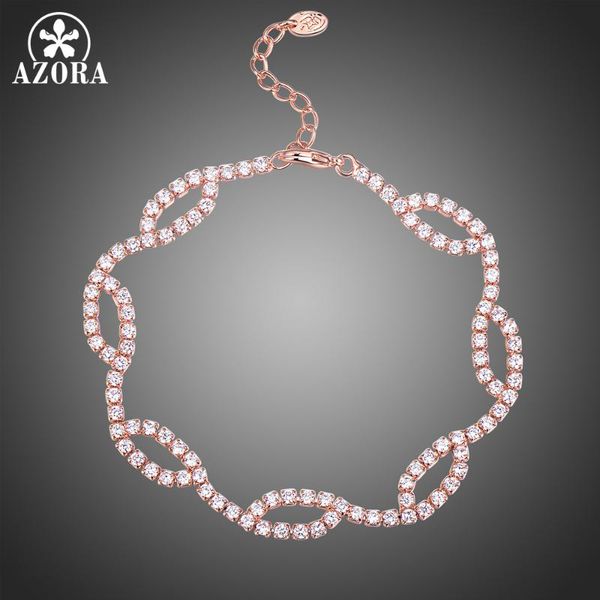 link, chain azora luxury rose gold color eye shape link bracelet for women ladies shining cubic zircon crystal jewelry 0200, Black
link, chain azora luxury rose gold color eye shape link bracelet for women ladies shining cubic zircon crystal jewelry 0200, Black