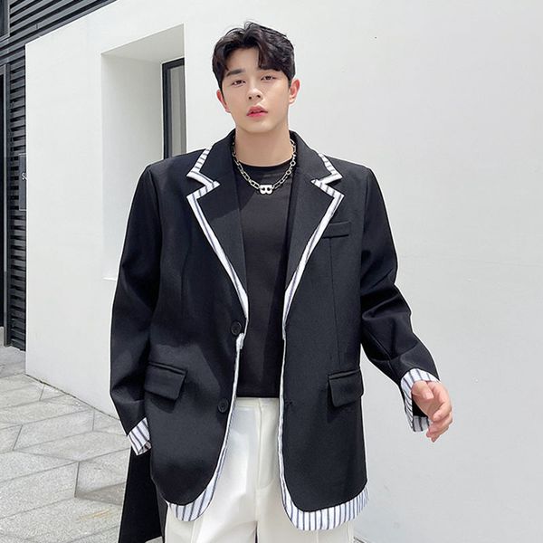 men's suits & blazers stripe splice jacket blazer trend fashion korean streetwear loose casual coat man autumn spring tlbp, White;black
men's suits & blazers stripe splice jacket blazer trend fashion korean streetwear loose casual coat man autumn spring tlbp, White;black