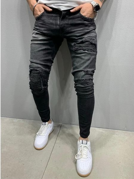 european garden men's fashion slender gates plotting pocket long broek solid color jogging potlead jeans man, Blue
european garden men's fashion slender gates plotting pocket long broek solid color jogging potlead jeans man, Blue