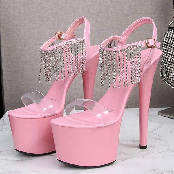 2021 summer fashion women 17cm stripper high heels wedding shoes sandals platform tassel sandals purple large size lady shoes, Black
2021 summer fashion women 17cm stripper high heels wedding shoes sandals platform tassel sandals purple large size lady shoes, Black