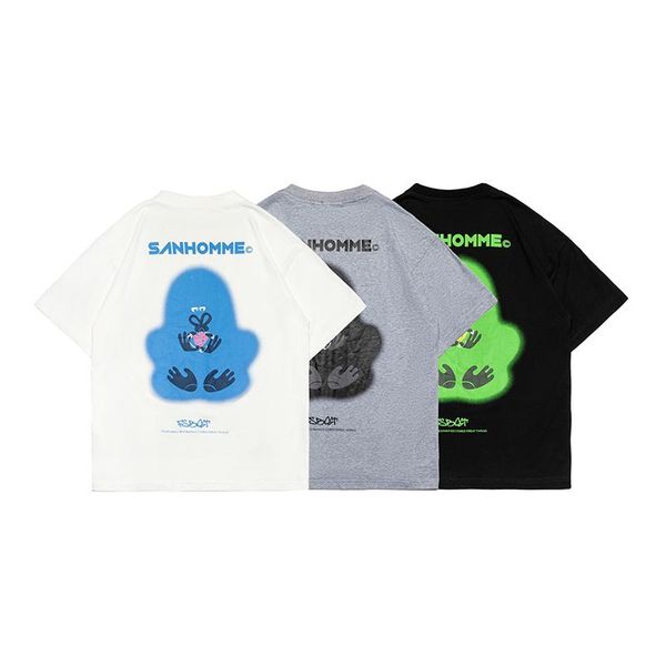 men's t-shirts original summer cartoon print men women t-shirt girl's boyfriend style short sleeve tees streetwear varsity couple, White;black
men's t-shirts original summer cartoon print men women t-shirt girl's boyfriend style short sleeve tees streetwear varsity couple, White;black