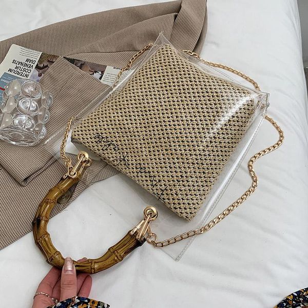 evening bags bamboo knot design handle transparent rattan straw crossbody for women 2021 summer fashion chain shoulder handbags totes
evening bags bamboo knot design handle transparent rattan straw crossbody for women 2021 summer fashion chain shoulder handbags totes