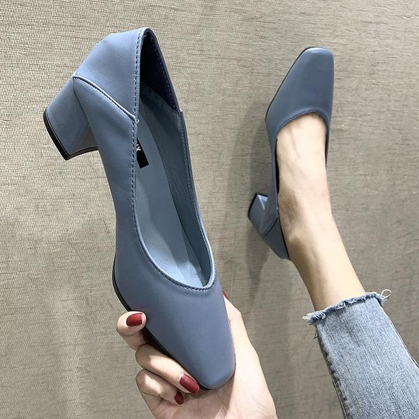 dress shoes women's pump thick with shallow mouth womens elegant squared toe high heels working, Black
dress shoes women's pump thick with shallow mouth womens elegant squared toe high heels working, Black