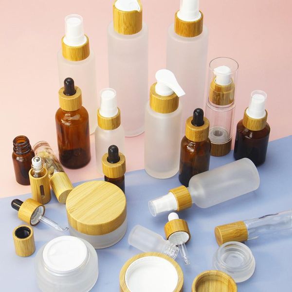 storage bottles & jars 88pcs bamboo cosmetic package 100ml frosted glass shampoo bottle perfume spray with cover lids
storage bottles & jars 88pcs bamboo cosmetic package 100ml frosted glass shampoo bottle perfume spray with cover lids
