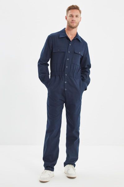 men's jeans trendyol men 's regular fit shirt collar double flap pockets snap popping in jumpsuit tmnaw22tu0004, Blue
men's jeans trendyol men 's regular fit shirt collar double flap pockets snap popping in jumpsuit tmnaw22tu0004, Blue