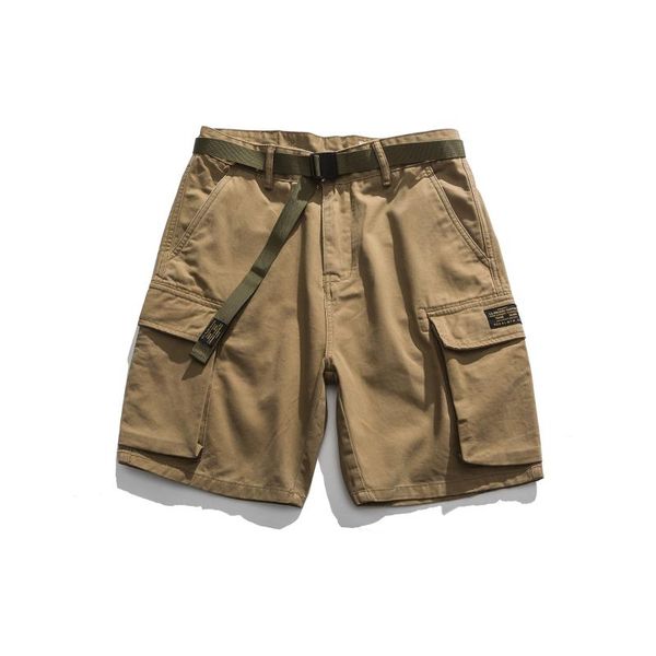 men's shorts h-2002 cargo men summer classic retro casual japan style belt straight multi-pocket zipper khaki army green clothing, White;black
men's shorts h-2002 cargo men summer classic retro casual japan style belt straight multi-pocket zipper khaki army green clothing, White;black