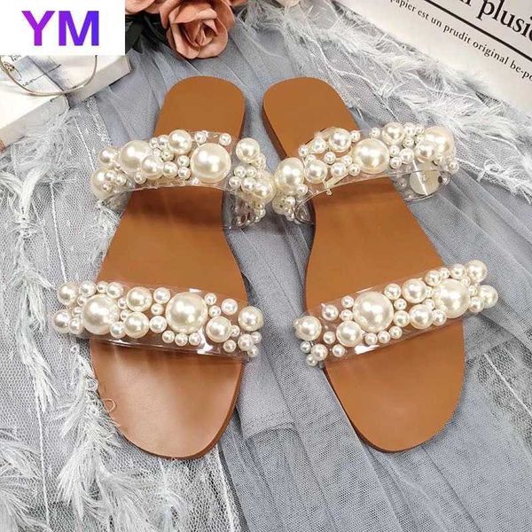 2021 summer women sandals solid color pearl open toe flat sandals outdoor beach new fashion plus 35-43 zapatillas mujer casa y0721, Black
2021 summer women sandals solid color pearl open toe flat sandals outdoor beach new fashion plus 35-43 zapatillas mujer casa y0721, Black