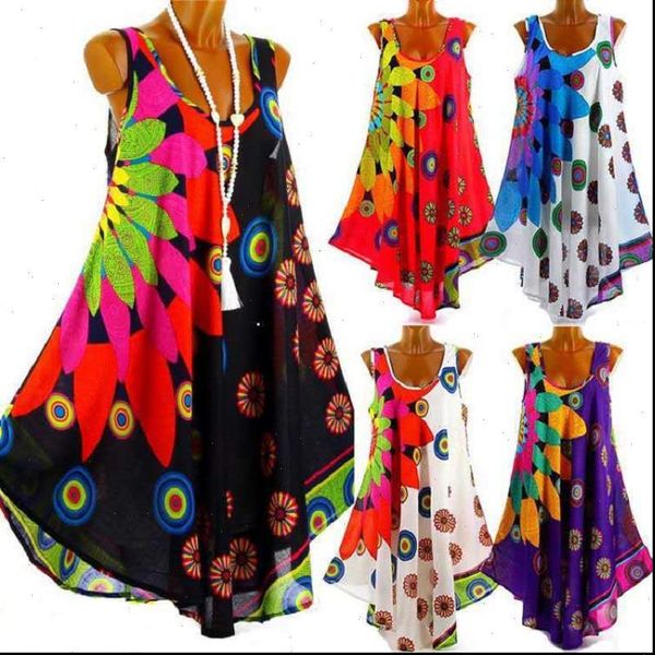 s 5xl casual women summer 2021 sleeveless loose dress chiffon printed irregular big swing short beach dress summer femme, Black;gray
s 5xl casual women summer 2021 sleeveless loose dress chiffon printed irregular big swing short beach dress summer femme, Black;gray