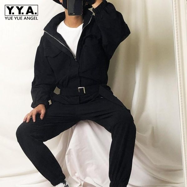 men's pants spring autumn hooded jumpsuit men japan style vintage cargo overalls street hip hop ankle length pant one piece set, Black
men's pants spring autumn hooded jumpsuit men japan style vintage cargo overalls street hip hop ankle length pant one piece set, Black