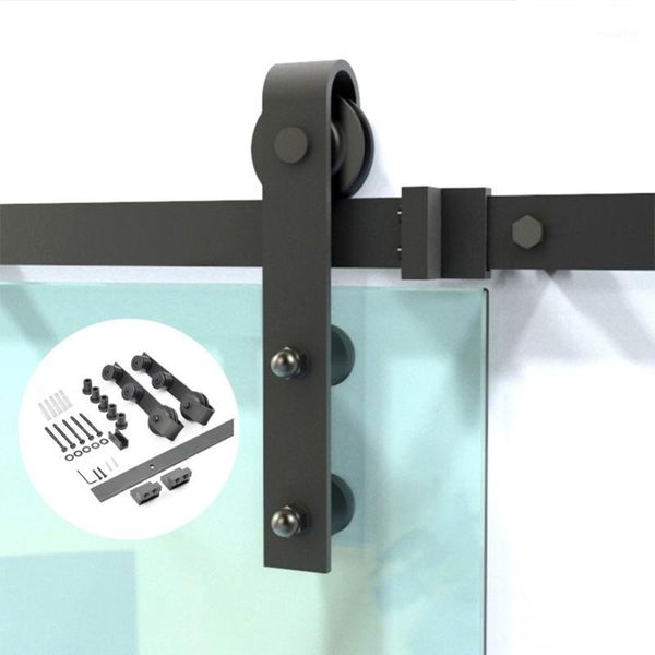 other door hardware rustic black carbon steel interior glass sliding barn1
