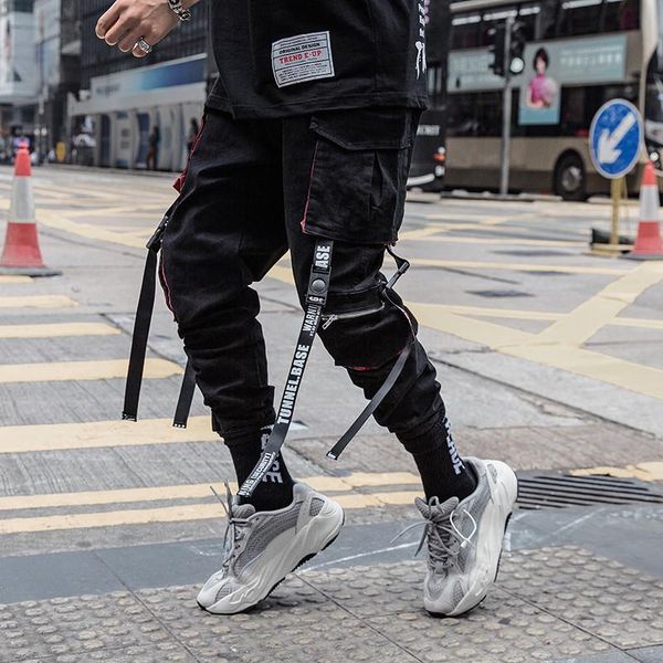 men's pants m-5xl plus size mens ribbon casual harem streetwear hip hop cargo trousers joggers sweatpant male loose pocket, Black
men's pants m-5xl plus size mens ribbon casual harem streetwear hip hop cargo trousers joggers sweatpant male loose pocket, Black
