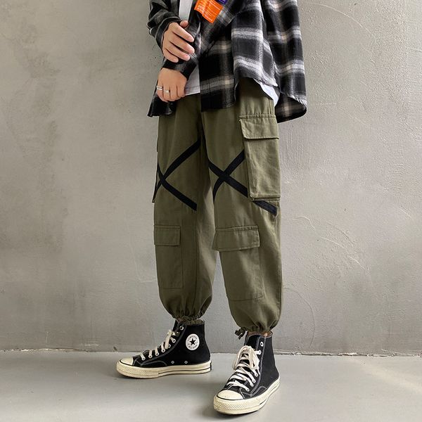 2021 new streetwear cargo pants men pockets cross ribbons harajuku oversize hip hop autumn sweatpants track pant man trousers r8tm, Black
2021 new streetwear cargo pants men pockets cross ribbons harajuku oversize hip hop autumn sweatpants track pant man trousers r8tm, Black