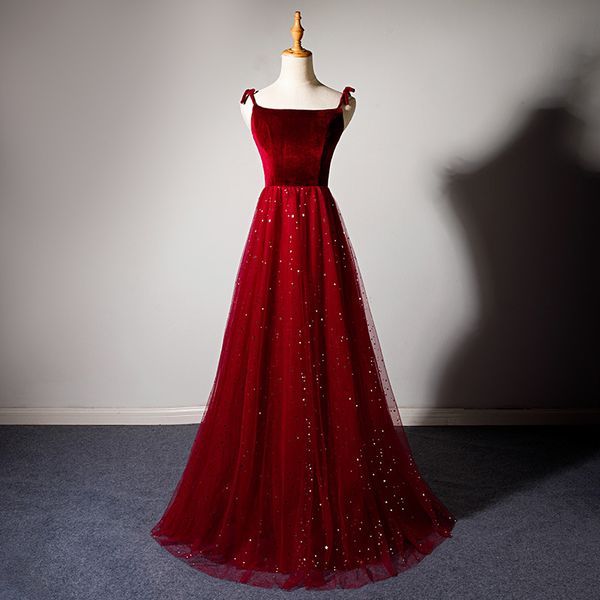 luxury bride married wine red sling women backless floor-length velvet evening party dresses dhv4, Black;gray
luxury bride married wine red sling women backless floor-length velvet evening party dresses dhv4, Black;gray