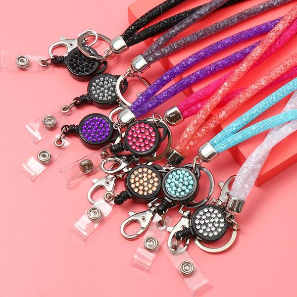 card holders 1pcs key holder lanyard rhinestone bling badge id neck strap clip mobile phone hanging rope office supplies, Brown;gray
card holders 1pcs key holder lanyard rhinestone bling badge id neck strap clip mobile phone hanging rope office supplies, Brown;gray