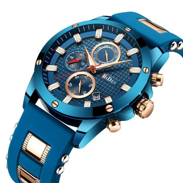 wristwatches biden blue sport men watches fashion dress quartz chronograph watch silicone strap waterproof military analog cloc, Slivery;brown
wristwatches biden blue sport men watches fashion dress quartz chronograph watch silicone strap waterproof military analog cloc, Slivery;brown
