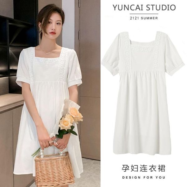 maternity dresses 21252# clothes summer cotton short sleeves loose stylish sweet style dress pregnant women mom, White
maternity dresses 21252# clothes summer cotton short sleeves loose stylish sweet style dress pregnant women mom, White