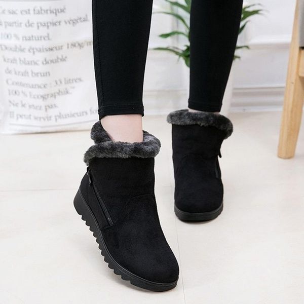 boots 2021 woman shoes winter snow warm ankle platform rubber female footwear lady low heel, Black
boots 2021 woman shoes winter snow warm ankle platform rubber female footwear lady low heel, Black