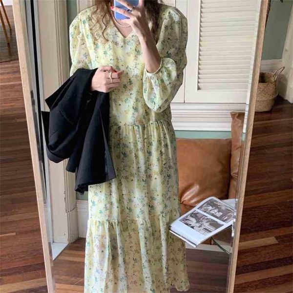 summer retro loose v-neck outwear gentle vestidos femme floral printing streetwear all match long dresses 210525, Black;gray
summer retro loose v-neck outwear gentle vestidos femme floral printing streetwear all match long dresses 210525, Black;gray