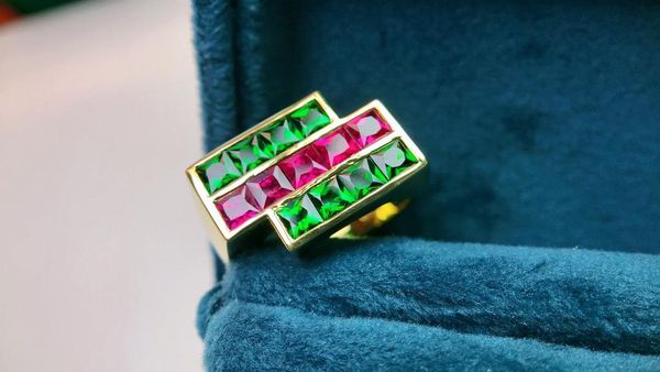 cluster rings jy solid 18k gold nature 1.2ct ruby and tsavorites gemstones diamonds for women fine jewelry presents, Golden;silver
cluster rings jy solid 18k gold nature 1.2ct ruby and tsavorites gemstones diamonds for women fine jewelry presents, Golden;silver