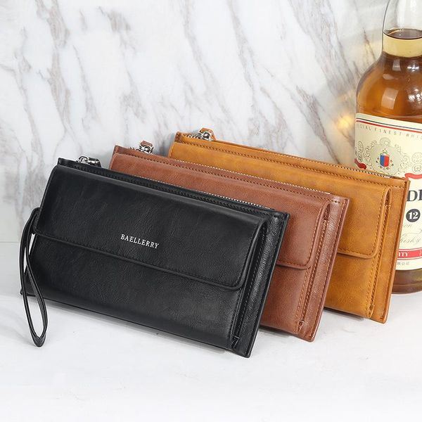 business casual men leather wallet large-capacity clutch retro leather phone multi-card position clutch purse male, Red;black
business casual men leather wallet large-capacity clutch retro leather phone multi-card position clutch purse male, Red;black