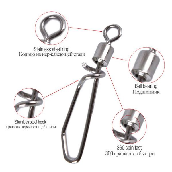 50pcs/lot fishing connector pin bearing pesca rolling swivel snap fishhook lure tackle
50pcs/lot fishing connector pin bearing pesca rolling swivel snap fishhook lure tackle