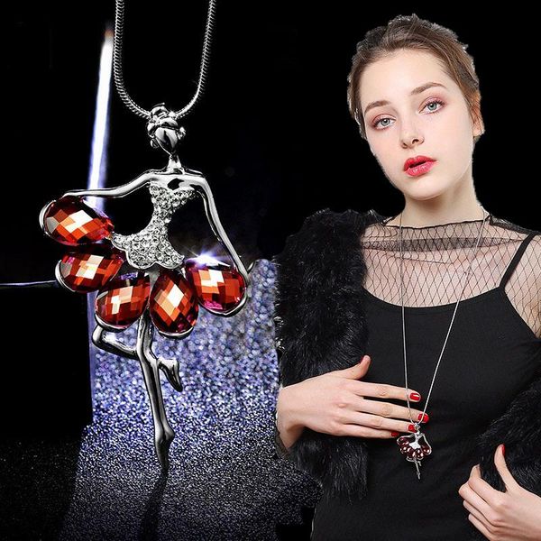 pendant necklaces red water drop crystal long & pendants for women fashion jewelry party dress accessories ballet design all match, Silver
pendant necklaces red water drop crystal long & pendants for women fashion jewelry party dress accessories ballet design all match, Silver