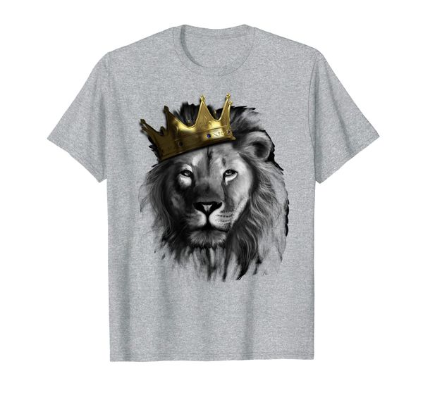 king lion with crown street art t-shirt, White;black
king lion with crown street art t-shirt, White;black
